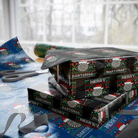 Christmas Dart Player Gift Wrapping Paper Roll Merry Dartsmas - Wonder Print Shop