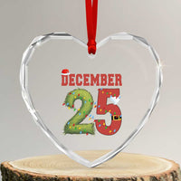 Christmas December 25 Heart Crystal Glass Ornament Family Holiday Xmas - Wonder Print Shop