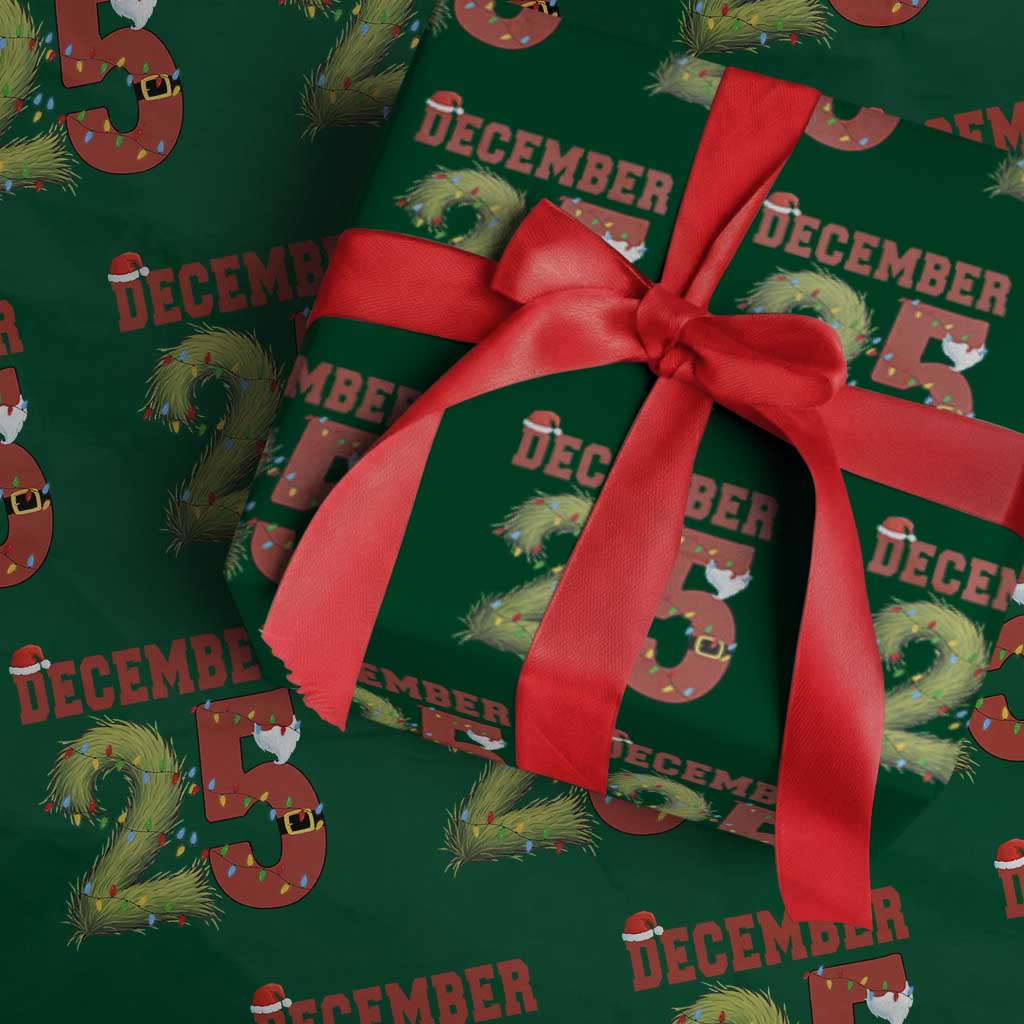 Christmas December 25 Wrapping Paper Roll Family Holiday Xmas - Wonder Print Shop