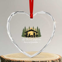 Christmas December Birthday Heart Crystal Glass Ornament All The Cool People Are Born In December Christian Xmas - Wonder Print Shop
