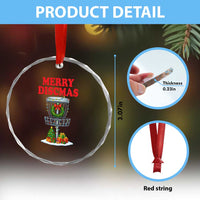 Christmas Disc Golf Crystal Glass Ornament Merry Discmas Golfers Frisbee Golfer Xmas Gift - Wonder Print Shop