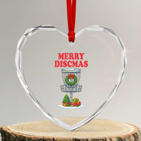 Christmas Disc Golf Heart Crystal Glass Ornament Merry Discmas Golfers Frisbee Golfer Xmas Gift - Wonder Print Shop