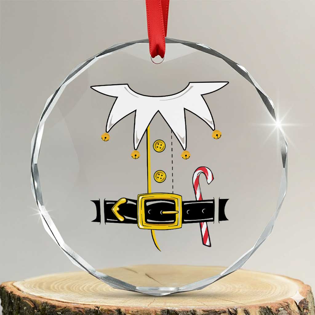 Christmas Elf Costume Crystal Glass Ornament Holiday Costume Funny Christmas Gift - Wonder Print Shop