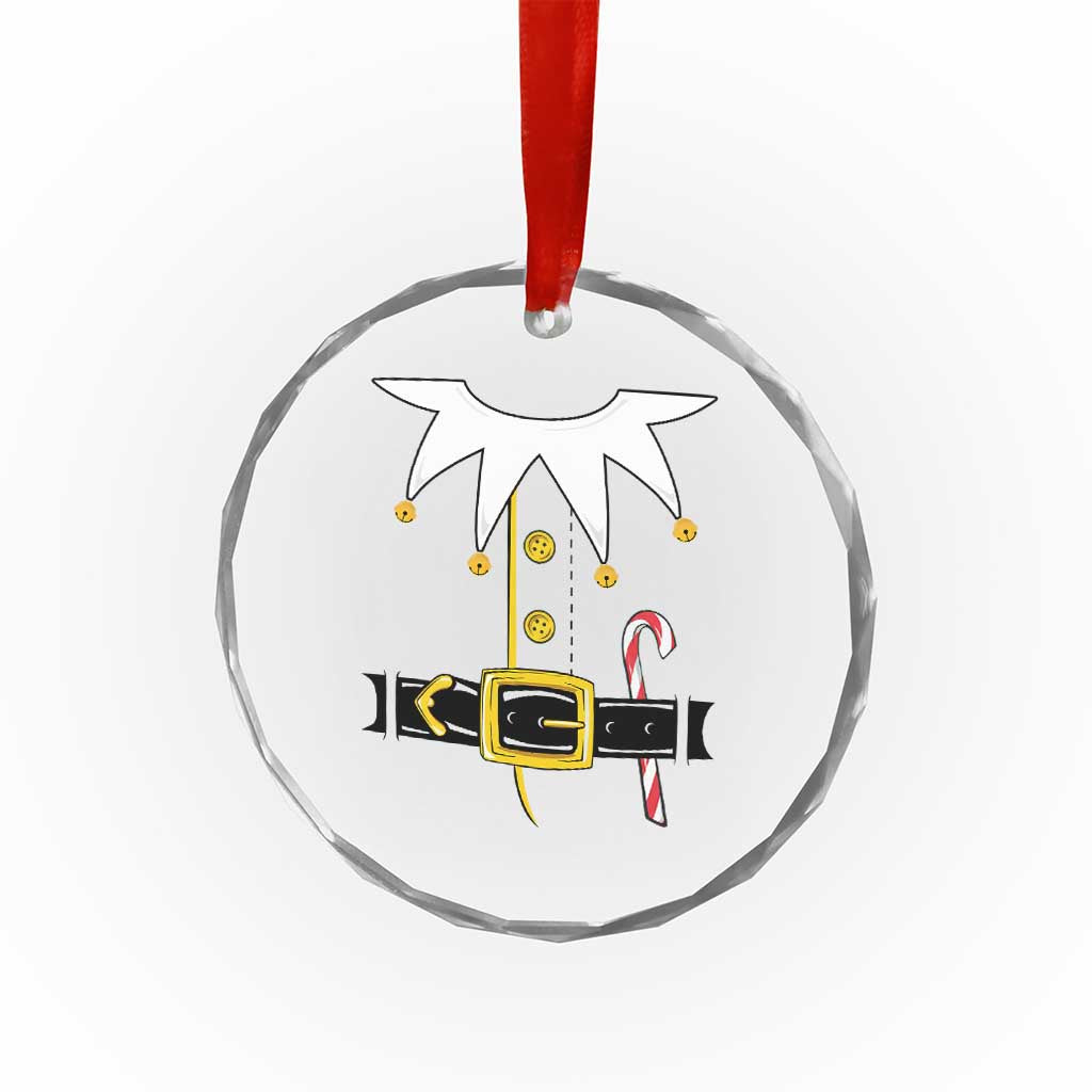 Christmas Elf Costume Crystal Glass Ornament Holiday Costume Funny Christmas Gift - Wonder Print Shop