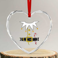Christmas Elf Costume Heart Crystal Glass Ornament Holiday Costume Funny Christmas Gift - Wonder Print Shop