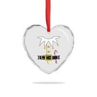 Christmas Elf Costume Heart Crystal Glass Ornament Holiday Costume Funny Christmas Gift - Wonder Print Shop