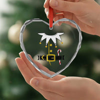 Christmas Elf Costume Heart Crystal Glass Ornament Holiday Costume Funny Christmas Gift - Wonder Print Shop