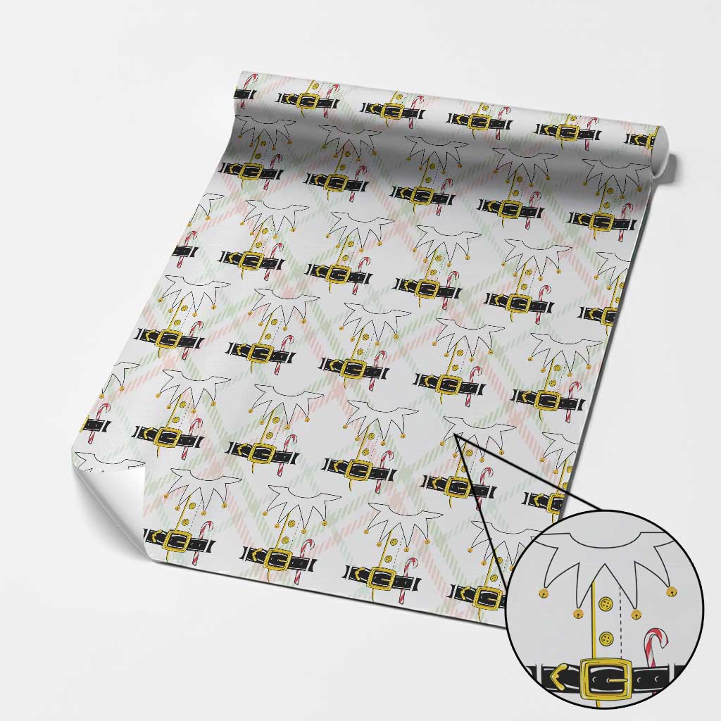 Christmas Elf Costume Wrapping Paper Roll Holiday Costume Funny Christmas Gift - Wonder Print Shop