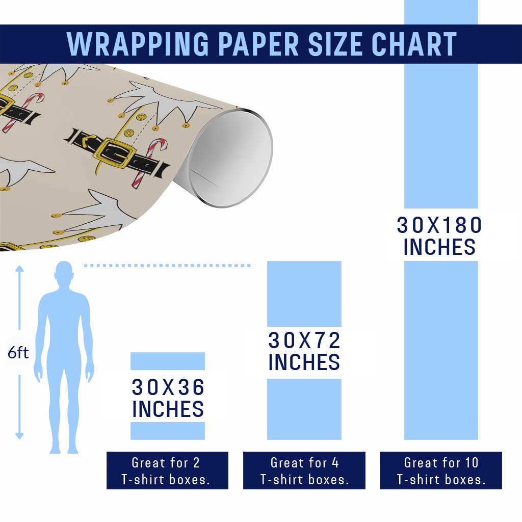 Christmas Elf Costume Wrapping Paper Roll Holiday Costume Funny Christmas Gift - Wonder Print Shop