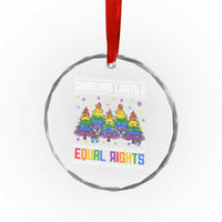 Christmas Equality Lights Ugly Sweater Crystal Glass Ornament Xmas Activism Gift - Wonder Print Shop
