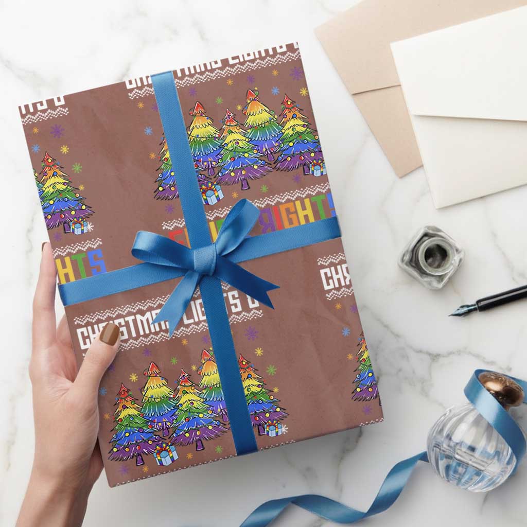Christmas Equality Lights Ugly Sweater Wrapping Paper Roll Xmas Activism Gift - Wonder Print Shop