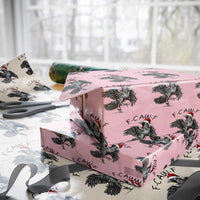 Christmas F Caw F Wrapping Paper Roll Funny Black Crow Meme - Wonder Print Shop