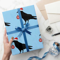 Christmas F Caw F Wrapping Paper Roll Funny Black Crow Merry Xmas - Wonder Print Shop