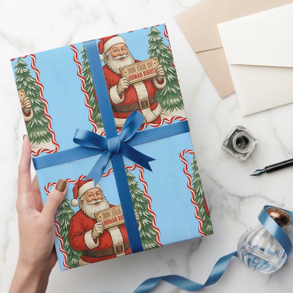 Christmas Gift For Big Fans Of Human Rights And Activism Wrapping Paper Roll - Wonder Print Shop
