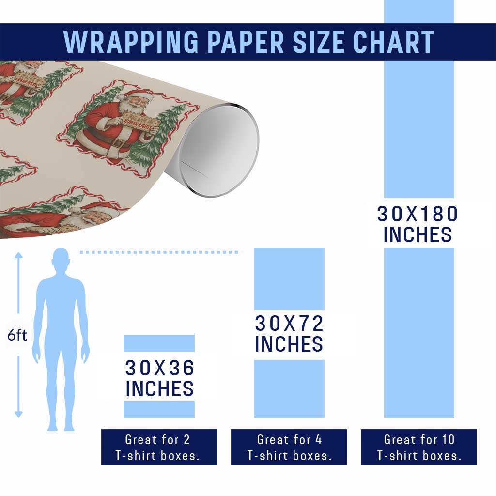 Christmas Gift For Big Fans Of Human Rights And Activism Wrapping Paper Roll - Wonder Print Shop
