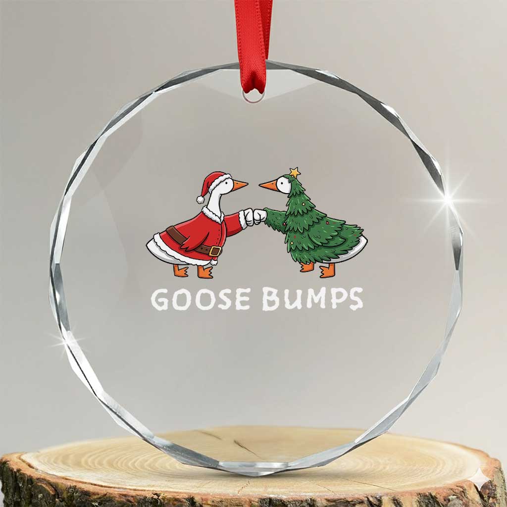 Christmas Goose Bumps Holiday Season Crystal Glass Ornament - Wonder Print Shop