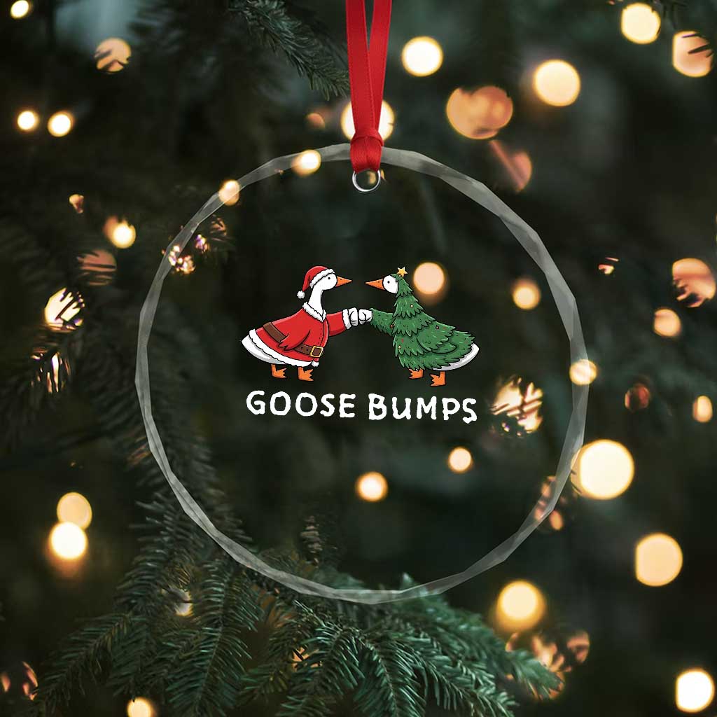 Christmas Goose Bumps Holiday Season Crystal Glass Ornament - Wonder Print Shop
