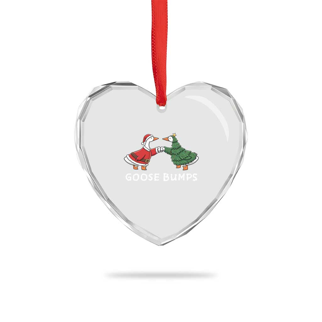 Christmas Goose Bumps Holiday Season Heart Crystal Glass Ornament - Wonder Print Shop