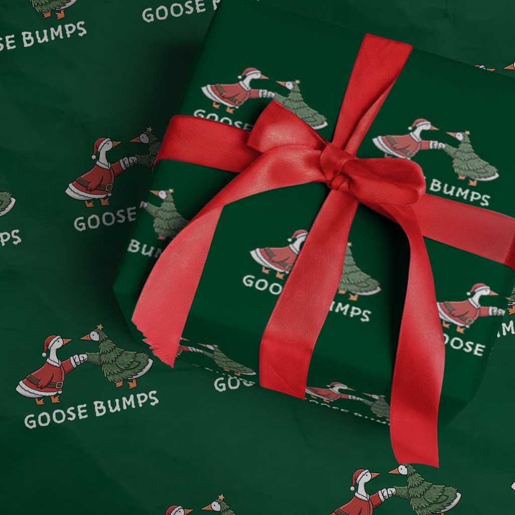 Christmas Goose Bumps Holiday Season Wrapping Paper Roll - Wonder Print Shop