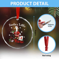 Christmas Goose Nurse Crystal Glass Ornament Santa Little Nurse - Wonder Print Shop