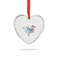 Christmas Goose Nurse Heart Crystal Glass Ornament Dancing Through The Lightning Strikes - Wonder Print Shop