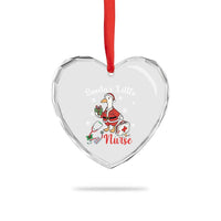 Christmas Goose Nurse Heart Crystal Glass Ornament Santa Little Nurse - Wonder Print Shop