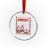 Christmas Guinea Pig Lover Crystal Glass Ornament Have Yourself A Wheeky Little - Wonder Print Shop