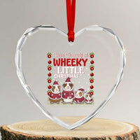 Christmas Guinea Pig Lover Heart Crystal Glass Ornament Have Yourself A Wheeky Little - Wonder Print Shop