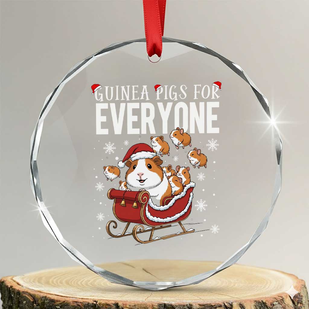 Christmas Guinea Pigs For Everyone Crystal Glass Ornament Funny Cavy Lover Gift - Wonder Print Shop
