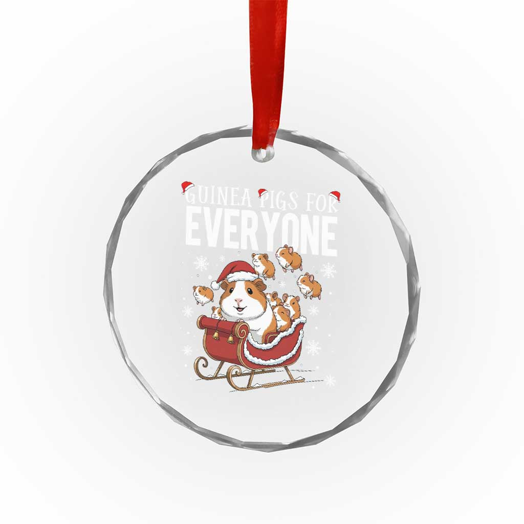 Christmas Guinea Pigs For Everyone Crystal Glass Ornament Funny Cavy Lover Gift - Wonder Print Shop