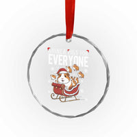 Christmas Guinea Pigs For Everyone Crystal Glass Ornament Funny Cavy Lover Gift - Wonder Print Shop
