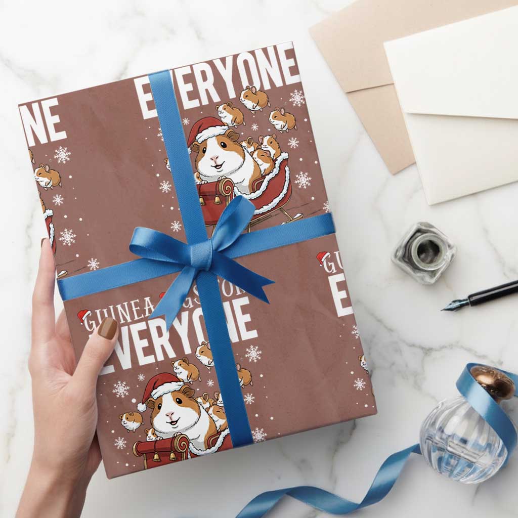 Christmas Guinea Pigs For Everyone Wrapping Paper Roll Funny Cavy Lover Gift - Wonder Print Shop