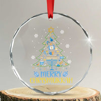 Christmas Hanukkah Crystal Glass Ornament Merry Christmukkah Jewish Christmas Tree Chanukah TS02