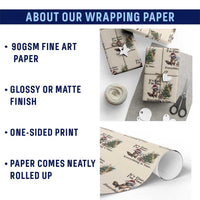 Christmas Hanukkah Racoon Wrapping Paper Roll Funny Its Fine I Am Fine Everything Is Fine - Wonder Print Shop