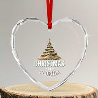 Christmas In Florida Heart Crystal Glass Ornament Sand Xmas Tree Lights Family Vacation - Wonder Print Shop