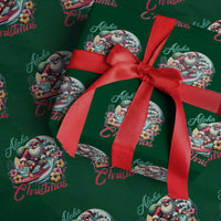 Christmas In Hawaii Wrapping Paper Roll Aloha Christmas Santa Surfing Hibiscus Flower - Wonder Print Shop