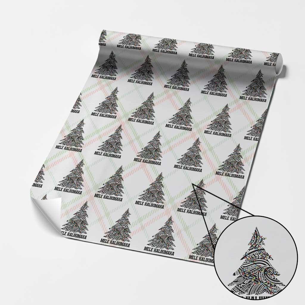 Christmas In Hawaii Wrapping Paper Roll Mele Kalikimaka Christmas Tree Kakau Tattoo - Wonder Print Shop