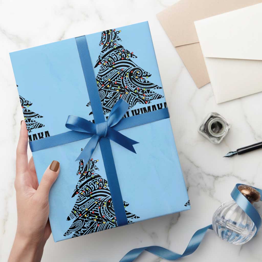 Christmas In Hawaii Wrapping Paper Roll Mele Kalikimaka Christmas Tree Kakau Tattoo - Wonder Print Shop