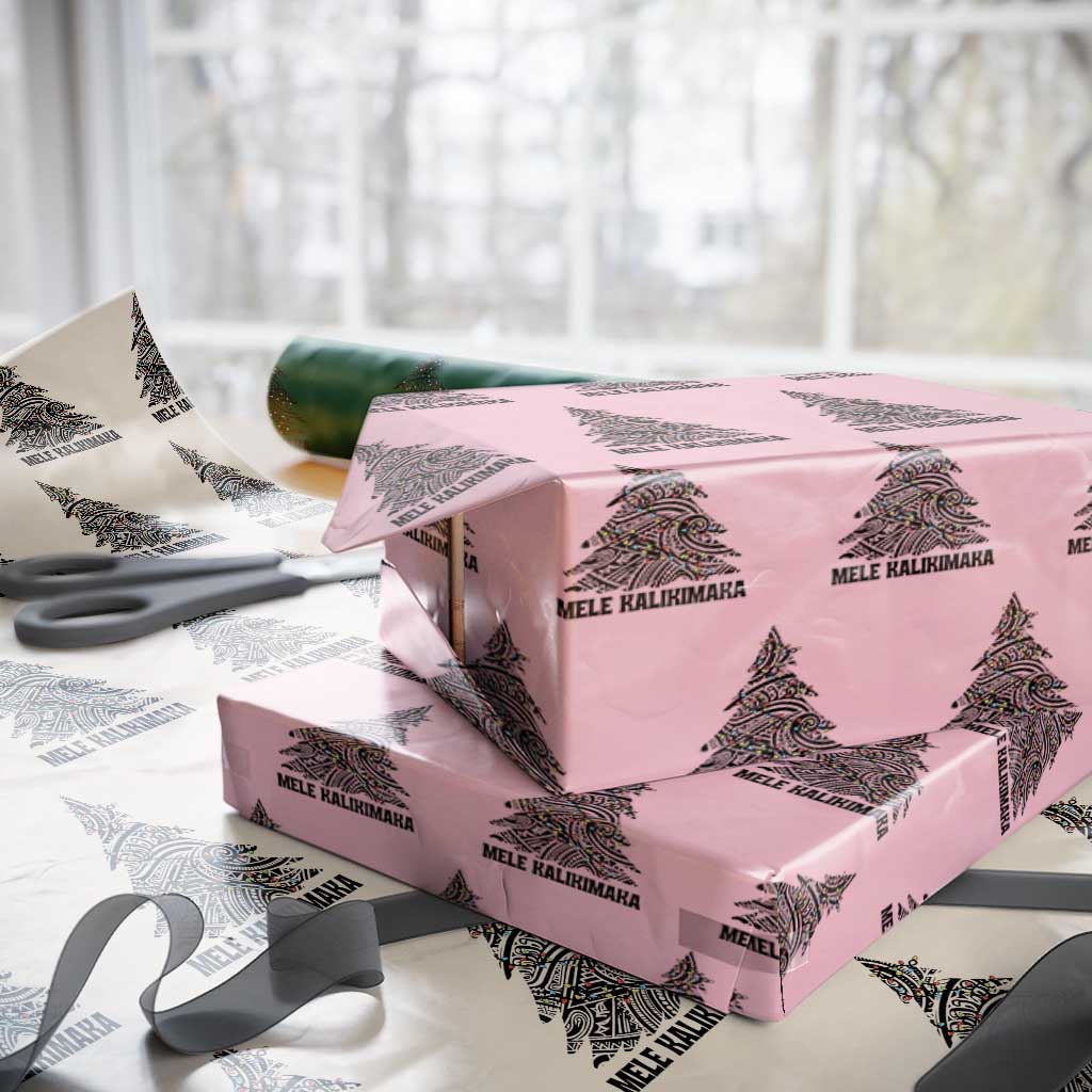 Christmas In Hawaii Wrapping Paper Roll Mele Kalikimaka Christmas Tree Kakau Tattoo - Wonder Print Shop