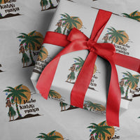 Christmas In Hawaii Wrapping Paper Roll Mele Kalikimaka Retro Hula Girls Santa Hat Xmas - Wonder Print Shop