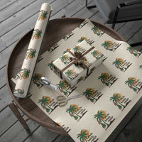 Christmas In Hawaii Wrapping Paper Roll Mele Kalikimaka Retro Hula Girls Santa Hat Xmas - Wonder Print Shop