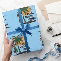 Christmas In Hawaii Wrapping Paper Roll Mele Kalikimaka Retro Hula Girls Santa Hat Xmas - Wonder Print Shop
