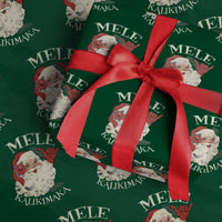 Christmas In Hawaii Wrapping Paper Roll Mele Kalikimaka Retro Santa Shaka Aloha Xmas - Wonder Print Shop