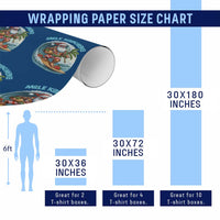 Christmas In Hawaii Wrapping Paper Roll Mele Kalikimaka Santa Surfing Hibiscus - Wonder Print Shop