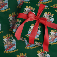 Christmas In Hawaii Wrapping Paper Roll Mele Kalikimaka Surfing Santa Kakau Tattoo - Wonder Print Shop