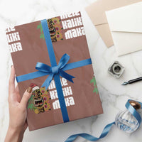 Christmas In Hawaii Wrapping Paper Roll Mele Kalikimaka Tiki Hibiscus Flower Santa Hat - Wonder Print Shop