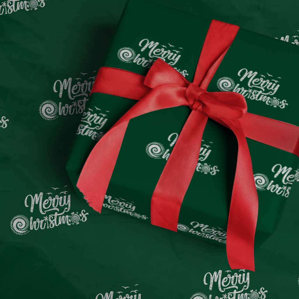 Christmas In Hawaii Wrapping Paper Roll Merry Christmas Hawaiian Symbols - Wonder Print Shop