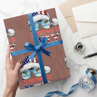 Christmas In July Wrapping Paper Roll Patriotic USA Sunglasses Graphic