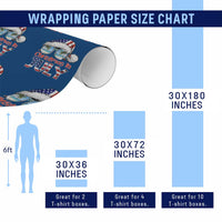 Christmas In July Wrapping Paper Roll Patriotic USA Sunglasses Graphic