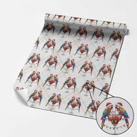 Christmas In July Parrots Wrapping Paper Roll Summer Beach Party Gift